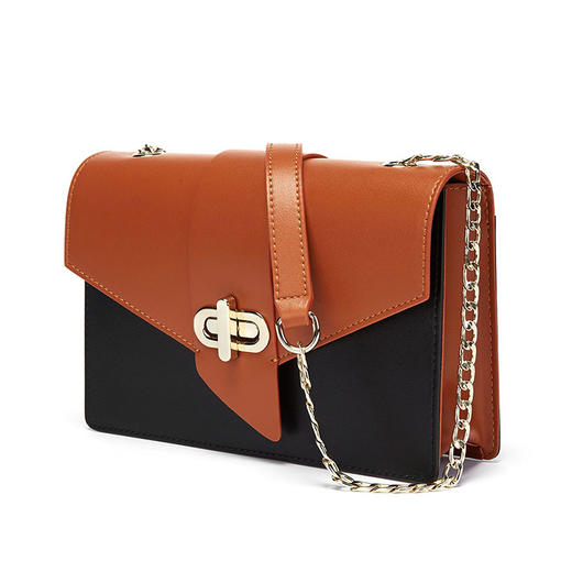 ELLE 五金锁扣时尚单肩链条斜挎包GH162P90225MT 拼色 商品图1