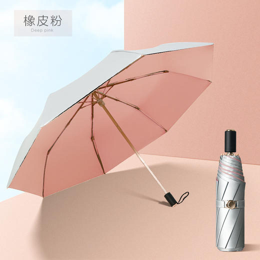 【双层防晒】夏日加厚肽银防晒伞太阳伞 超强防晒防紫外线女晴雨两用黑胶折叠双层遮阳伞 商品图7