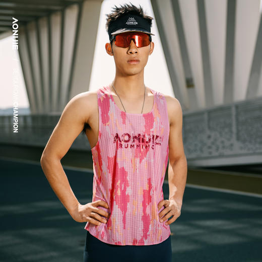奥尼捷新款跑步背心专业运动速干T恤马拉松竞速背心男士透气工字背心 商品图2
