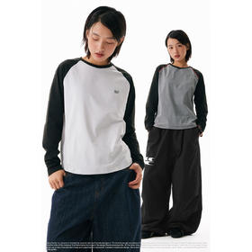 CryingCenter 速干弧边插肩拼色长袖 哭喊中心