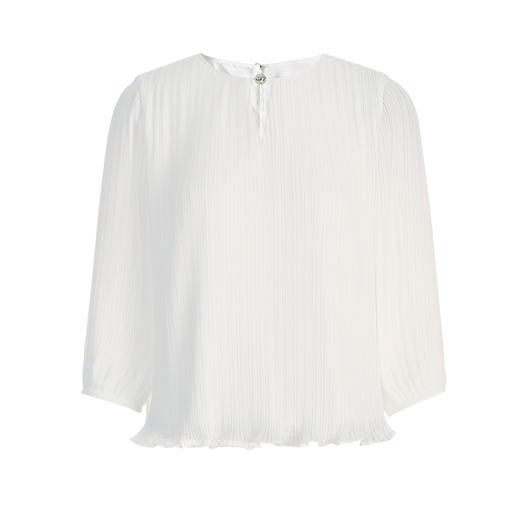 EITIE爱特爱夏季新款气质网纱飘逸慵懒通勤直筒衫上衣7813521 商品图11