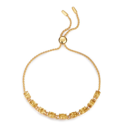 PIARA招财帝王色天然马达加斯加原产黄水晶镀18K金手链BK01119 商品图2