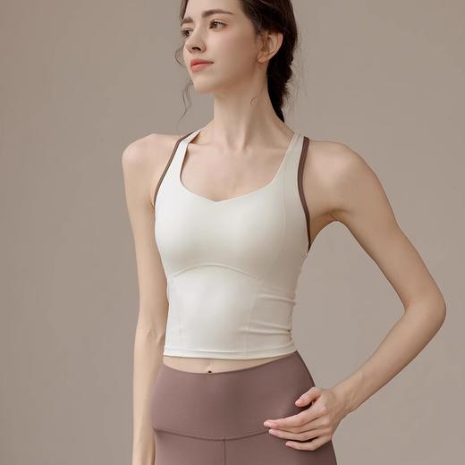 跃牌【安琪拉系列】新款运动内衣女防震高强度胸垫一体式中长款健身瑜伽背心女BX-5010 商品图1