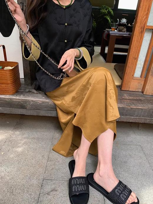 缪缪 春夏系列拉菲草编织皮质Logo半拖 （HC） 商品图9