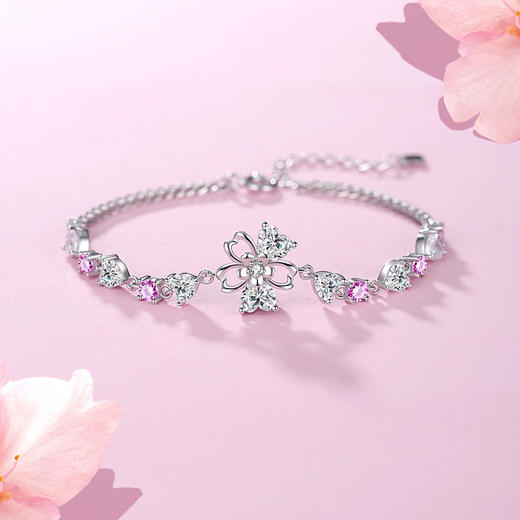 Winy925银樱花之约手链送女友闺蜜节日生日礼物 商品图0