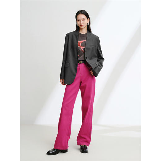 2025春季新款女装 舒适棉短上衣！珠绣印花圆领短袖T恤！ 商品图2