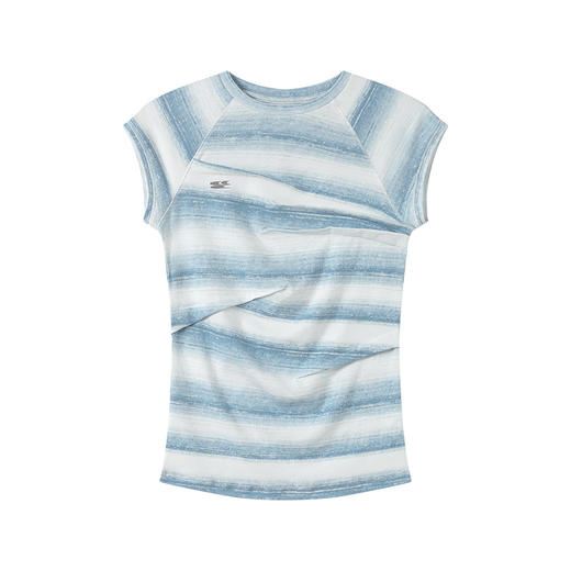 CryingCenter 海洋水波纹理捏褶小飞袖短袖tee 哭喊中心 商品图4