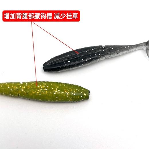 25新品江左潜水艇螺纹T尾二代浮水版软饵 商品图2