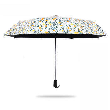 C'mon 防晒太阳伞三折晴雨伞遮阳伞女防紫外线upf50+ 柠檬三折伞 商品图3