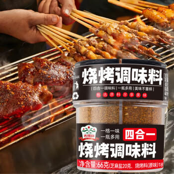 吉得利烧烤料 四合一烧烤调味料66g  芝麻盐辣椒粉烧烤粉撒料组合 /粮油调味 /调味品 /复合香辛料 商品图4