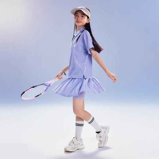 25夏季速干运动风户外网球套装中大童休闲男童套装短袖女童裙套装 商品图7