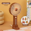 【送贴纸❗️灯光便携水豚风扇】手持出行皆可用，还能当桌面手机支架！USB充电办公室学校用静音带补光灯卡皮巴拉迷你小风扇 商品缩略图7