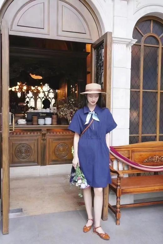 【高品质私服】【IC棉丝泡泡布及膝连衣裙】A 字裙摆飘逸灵动，触摸间满是层次G1284【无标出货 介意慎拍】CC 商品图1