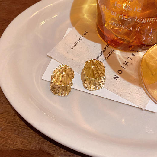 【YW】无忧购39元5件法式高级感金色耳钉耳环系列(截单后7天发货) 商品图9