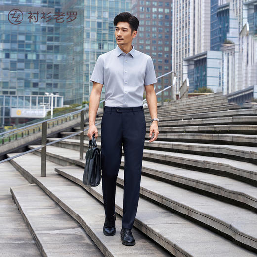 【凌志八号]】铜氨丝莫代尔冰凉抗皱透气短袖衬衫255B0F618S 商品图5