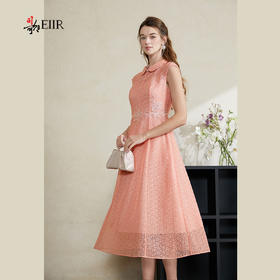 司歌衬衫无袖连衣裙水溶蕾丝重工A911017X