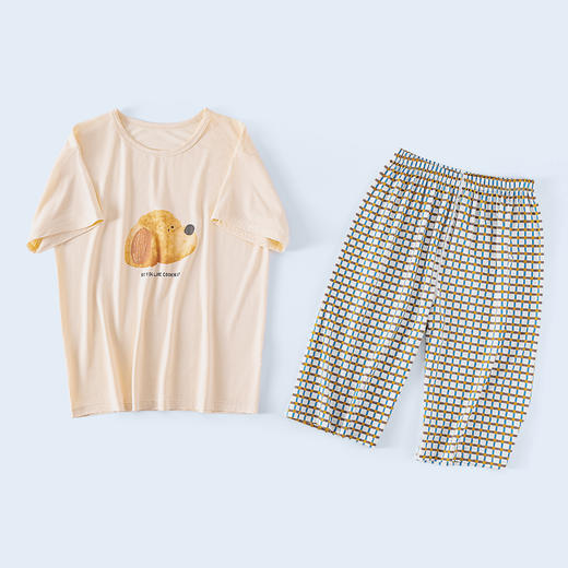连绵·小狗印花儿童家居套装（男女同款） 商品图1