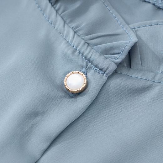 茧墨 法式减龄木耳边缎面无袖衬衫 商品图5