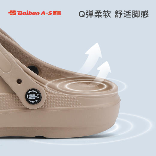 百宝拖鞋透气时尚不臭脚一体成型家居室内浴室洗澡防滑休闲运动 商品图2