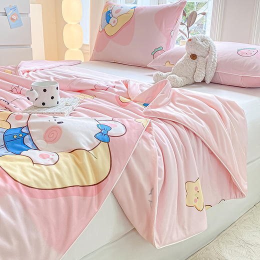 【冷暖双感夏被空调被丨一面凉一面暖】一被搞定昼夜温差！羽丝棉填充×大豆蛋白养肤！亲肤不刺激，A类标准，告别闷汗黏腻！【LM-X】 商品图4