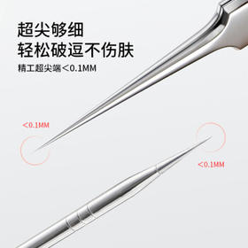 古迪GOOOD超尖粉刺针细胞夹6件套装挤痘痘闭口去黑头刮美容院专用工具镊子