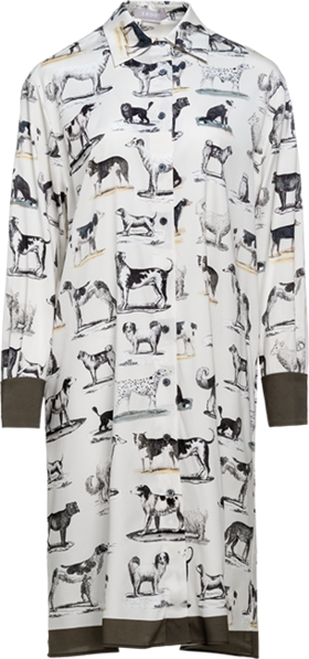 69276732022810342657807  鄂尔多斯erdos  鄂尔多斯桑蚕丝动物印花女衬衫连衣裙