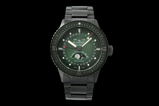 『NOOB official➕市场独家首创，没有之一』宝珀 五十寻 50寻全日历深潜器首创全陶瓷表链
1、集多功能于表盘显示（12 点钟位置的窗口显示星期和月份，以及 6 点钟位置的子表盘显示月相✔️ 商品图0