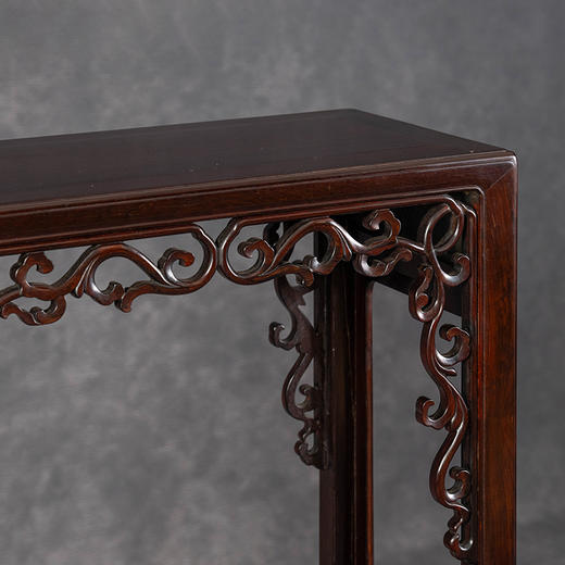 二十世纪	红木透雕卷草纹高花几 商品图4