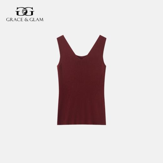 Grace&Glam 高弹螺纹显瘦圆领/V领两穿背心 商品图0