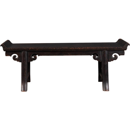 清	紫檀夹头榫如意云纹翘头案中案 商品图5