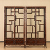 民国	红木竹节工玻璃门博古架（一对） 商品缩略图0