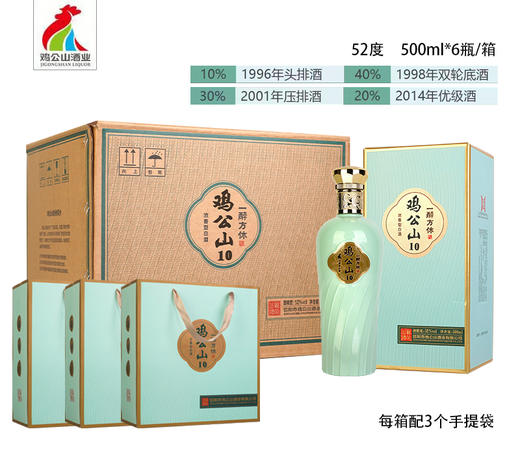【热卖4000+箱】鸡公山白酒浓香型一醉方休整箱6瓶 商品图3
