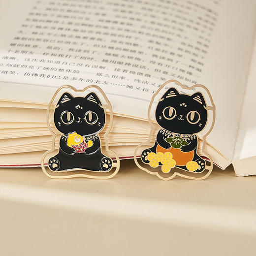 大英博物馆 巴斯特系列 萌猫献瑞金属 书签套装 商品图2