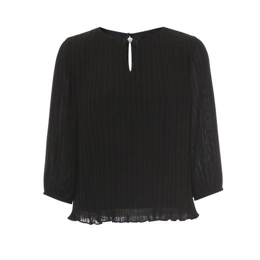 EITIE爱特爱夏季新款气质网纱飘逸慵懒通勤直筒衫上衣7813521 商品图10