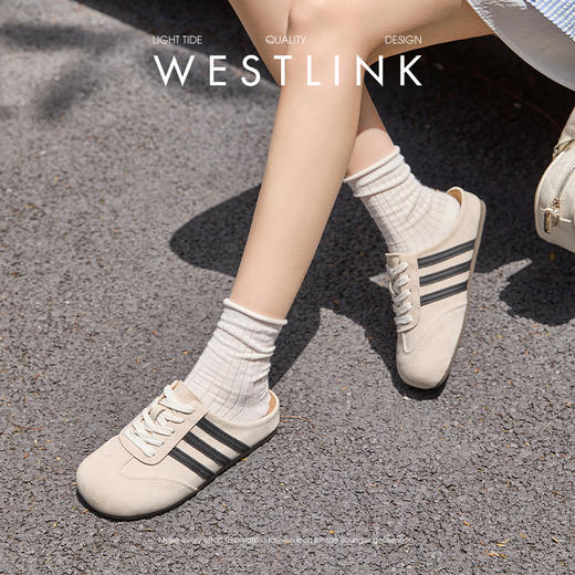 西遇德训鞋包头半拖女新款爆款鞋子多巴胺百搭一脚蹬拖鞋外穿Y0056634 商品图2