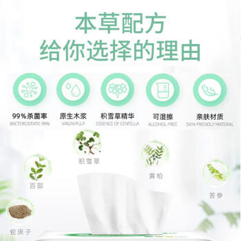 妇炎洁湿厕纸积雪草60抽*3包擦除99.9%细菌湿擦免洗私处湿纸巾杀菌厕纸 /家庭清洁/纸品 /清洁纸品 /湿厕纸 商品图4