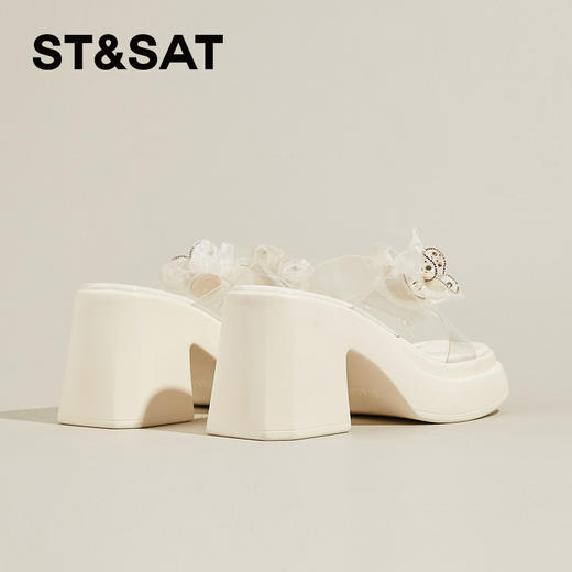 星期六仙女风精致花朵粗跟凉拖SSD2110E9Z 商品图8