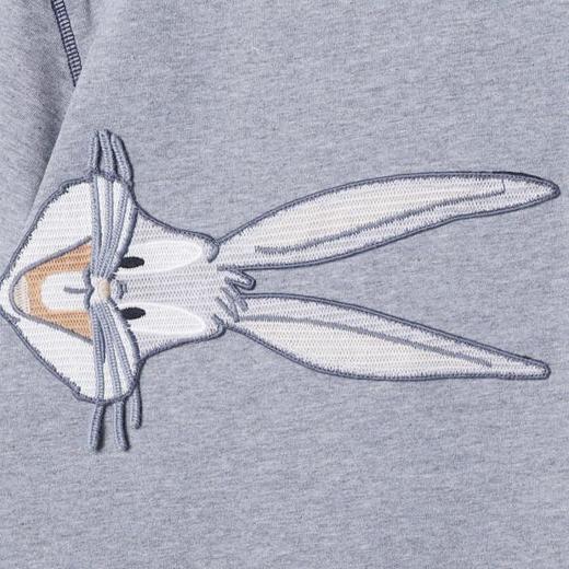 T3418夏季高级感新款潮牌撞色刺绣兔子圆领短袖T恤百搭宽松设计师上衣 商品图5