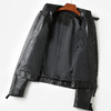 YM909500103 一米阳光Ameter sunlight 秋冬时尚防风立领真皮夹克落肩袖机车修身短款外套女式皮衣 商品缩略图2
