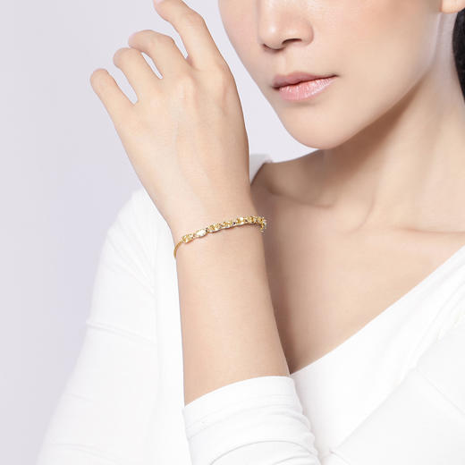 PIARA招财帝王色天然马达加斯加原产黄水晶镀18K金手链BK01119 商品图1