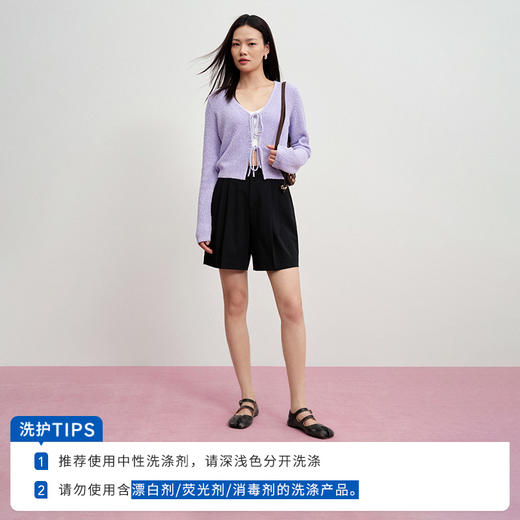 【百慕大休闲裤】simplepieces夏新款SPS休闲短裤A字五分裤梨形女 商品图3