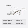 Westory2025年夏季厚底水台水晶方跟凉拖鞋W25BJ62221 商品缩略图3