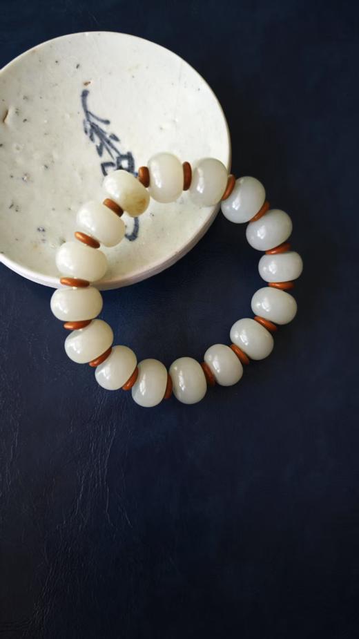 籽不语·宜之·和田玉平安扣手串【嘉石632】 商品图3