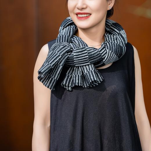 【ZAIKI西阵织】京都西阵织单色长丝女士围巾 商品图2