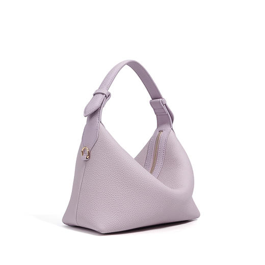 【预售3天】2025新款百搭通勤软皮质大容量休闲单肩斜挎包饺子腋下包M8510 商品图1