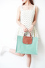 牛皮+织物，大号手提托特包。马卡龙配色法式大容量包包女C050966 商品缩略图14