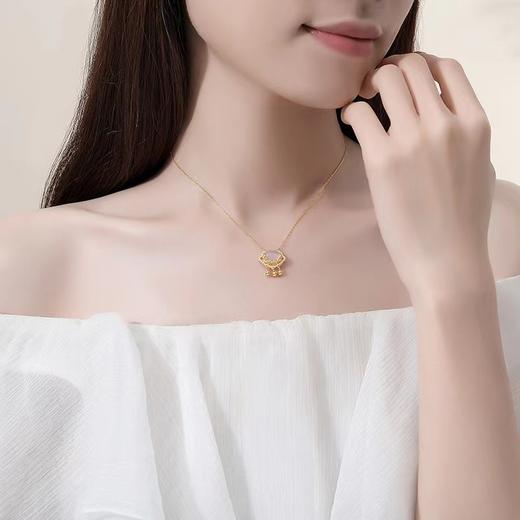 CROCUS祥云如意玉锁平安锁项链 商品图1