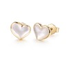 PIARA 新款欧美天然贝母女圆形心形简约耳钉EK34010 商品缩略图0