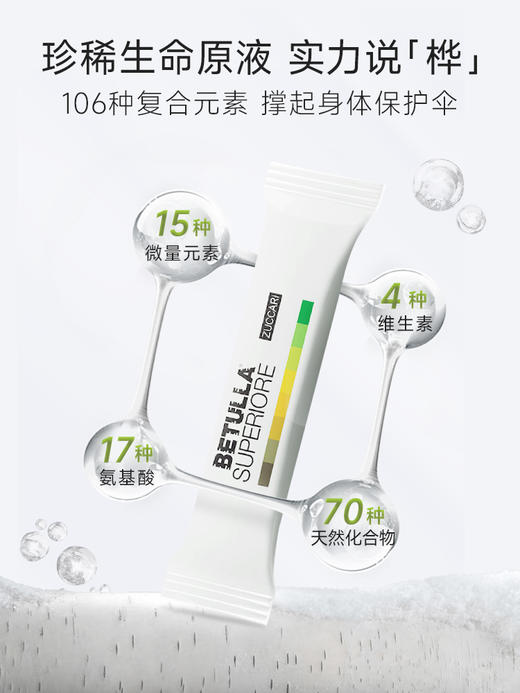 ZUCCARI意卡莉 双抗桦树饮 天然萃取排水细腻全身轻盈御老焕颜口服10mLx25条/罐【内购】 商品图1