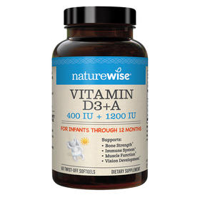 Naturewise牌复合配方A+D3 400iu胶囊60粒
